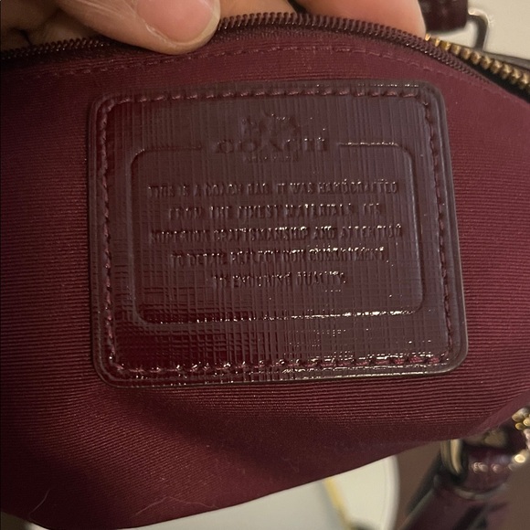 Coach Peyton Maroon Leather Mini Carryall Satchel NWOT - Picture 7 of 11